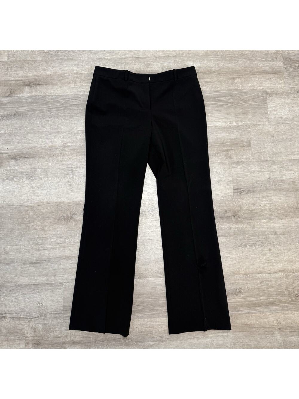 Hugo Boss Pants Womens 6 Tulea3 Wool Stretch Flare Leg Career Minimalist Black